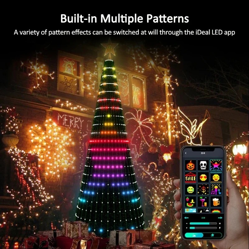 Home Decor Lighting - Christmas Star Tree Lights RGB LED,