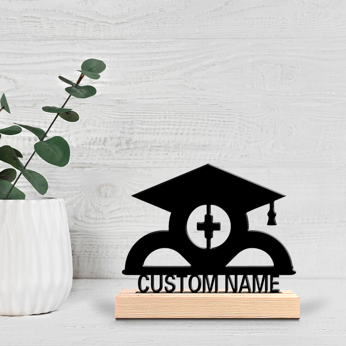 Home Decor Handicraft - 1pc graduation cap Customizable Name Tin