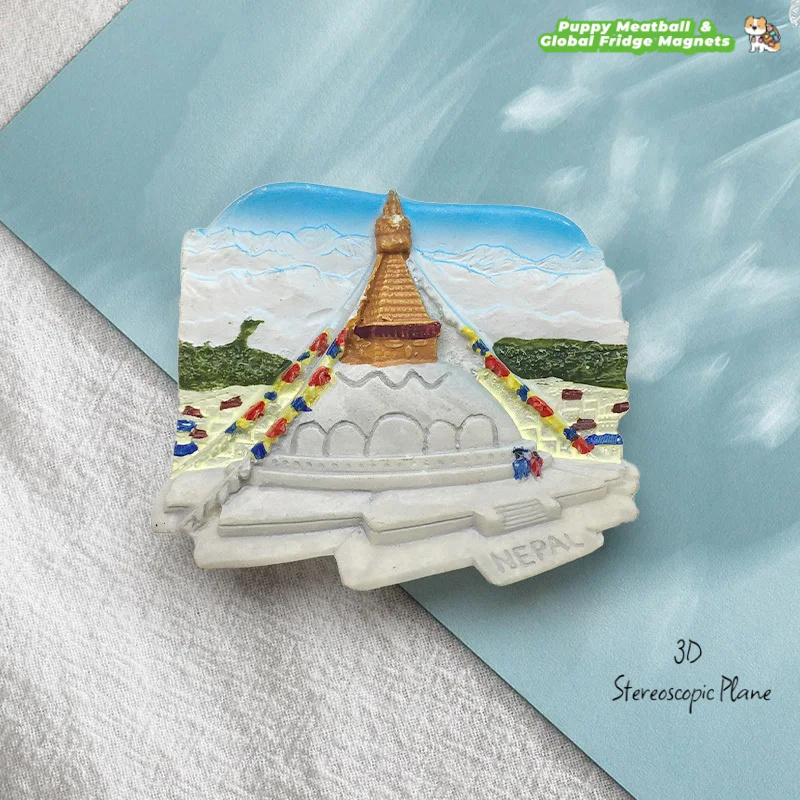 Home Decor Kathmandu - Kathmandu Boudha Stupa Scenery Fridge Magnet