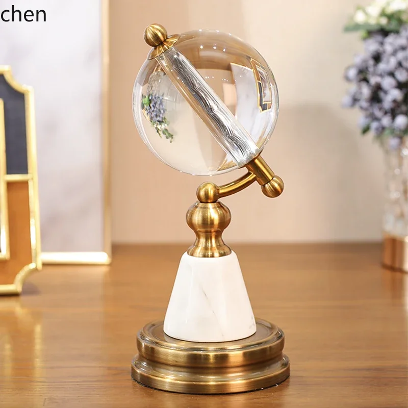 Home Decor Resin - D3L19- Marble Table Clock Ornament Model