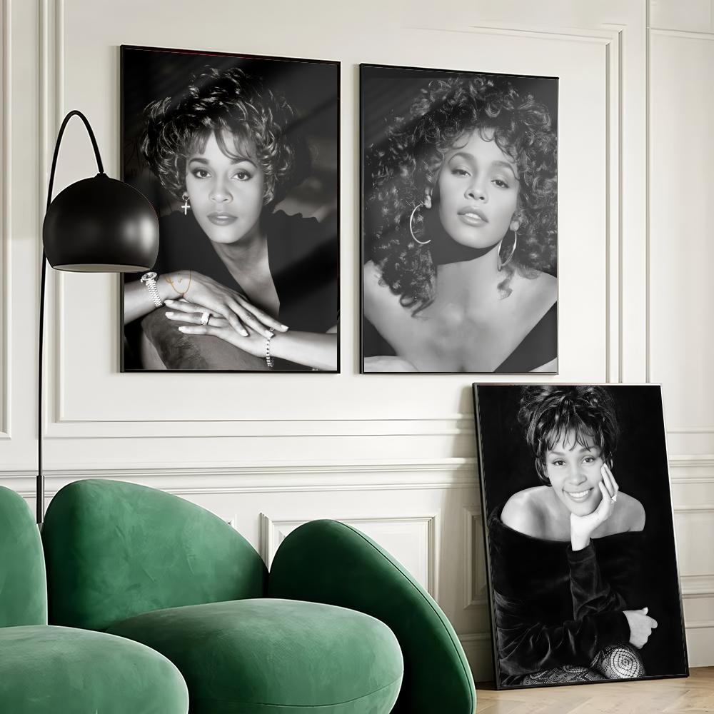 Home Decor Houston - W-Whitney H-Houston Music Poster Waterproof Wall