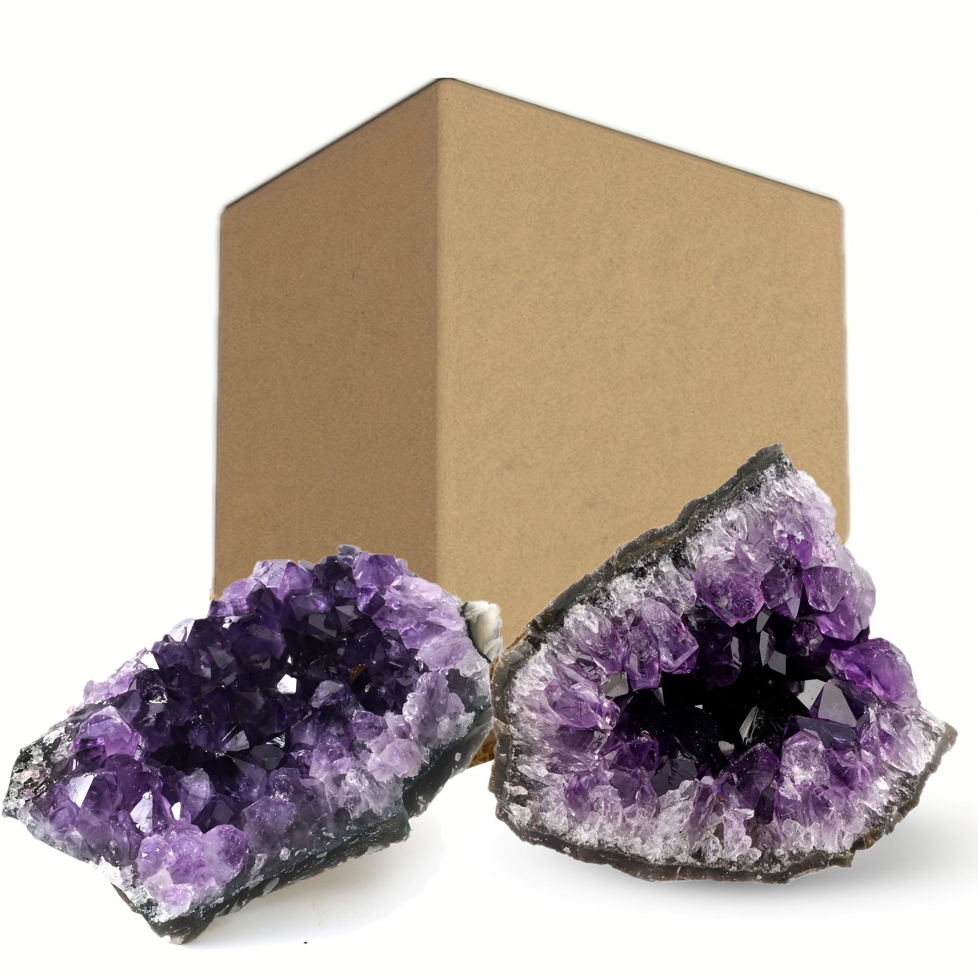 2Pcs Natural Amethyst Stones 6 - đánh giá và giá Home Decor Diy Ideas