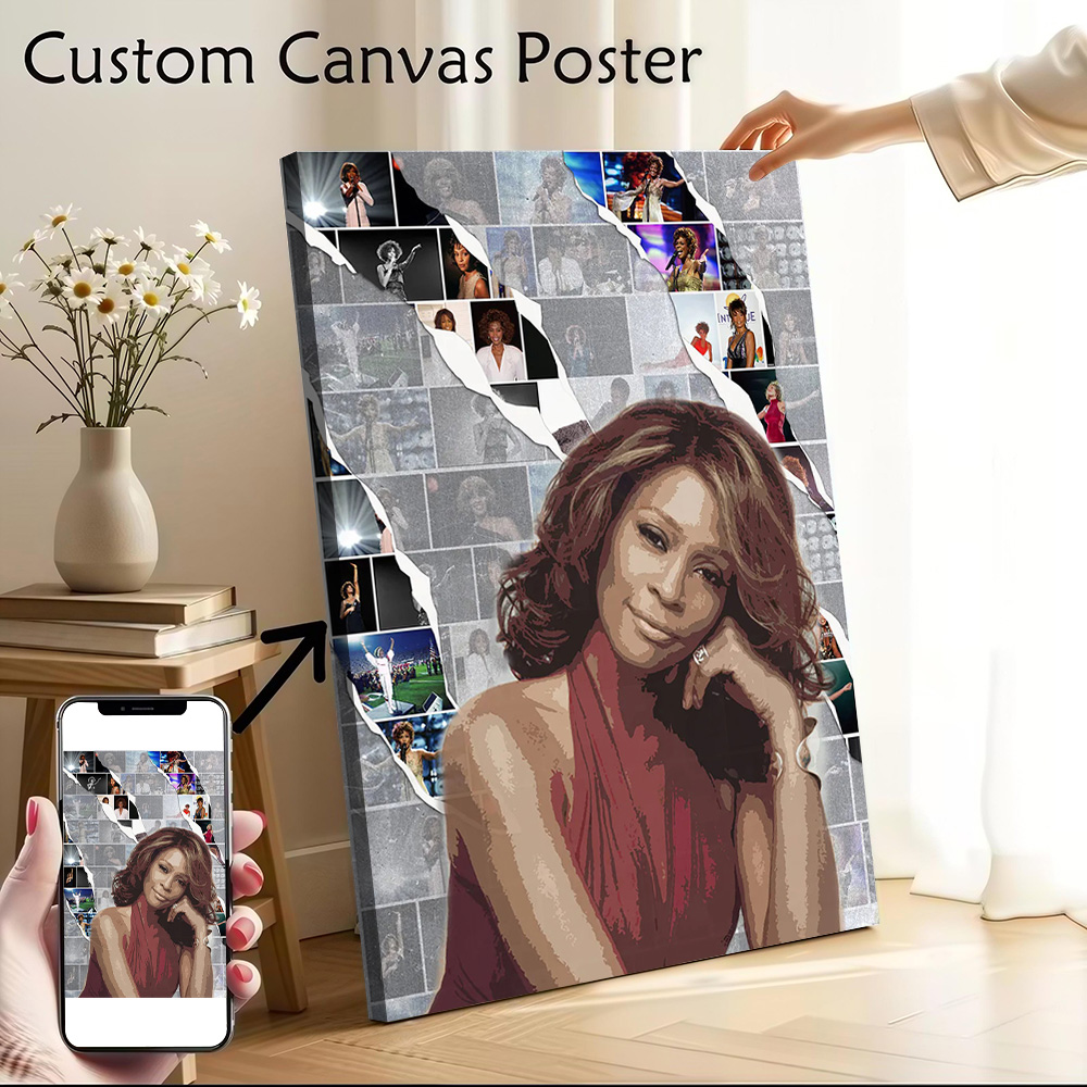Whitney Houston Canvas Poster  - đánh giá và giá Home Decor Houston