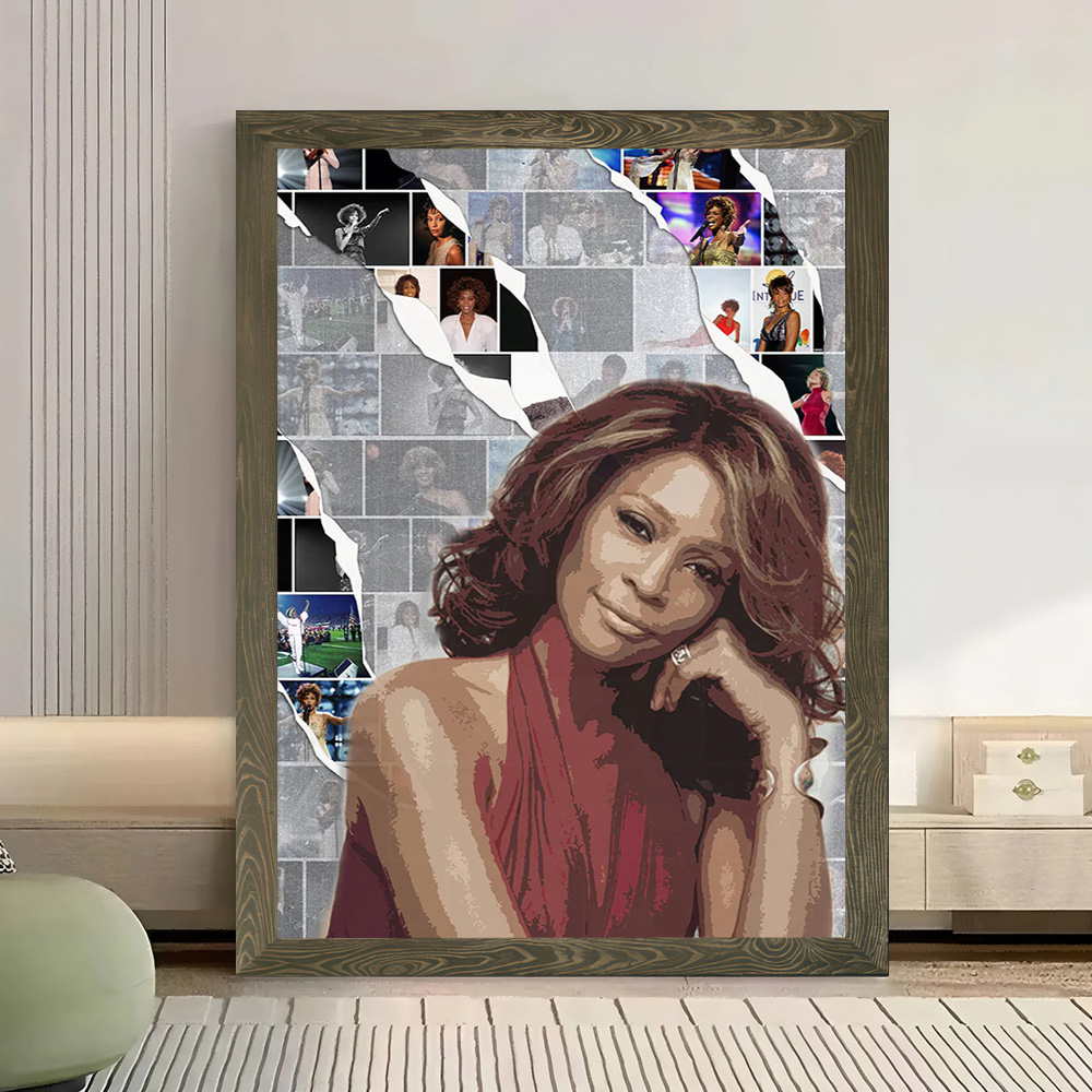 Whitney Houston Canvas Poster  - đánh giá và giá Home Decor Houston