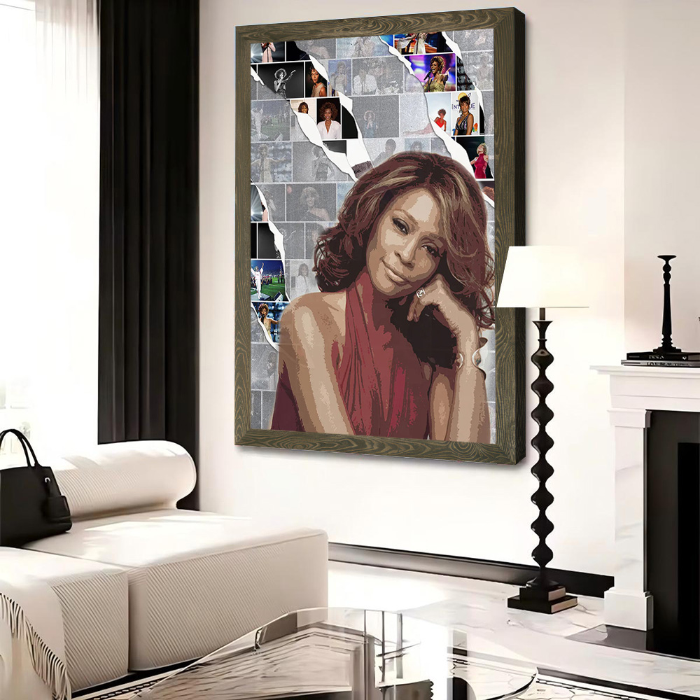 Whitney Houston Canvas Poster  - đánh giá và giá Home Decor Houston