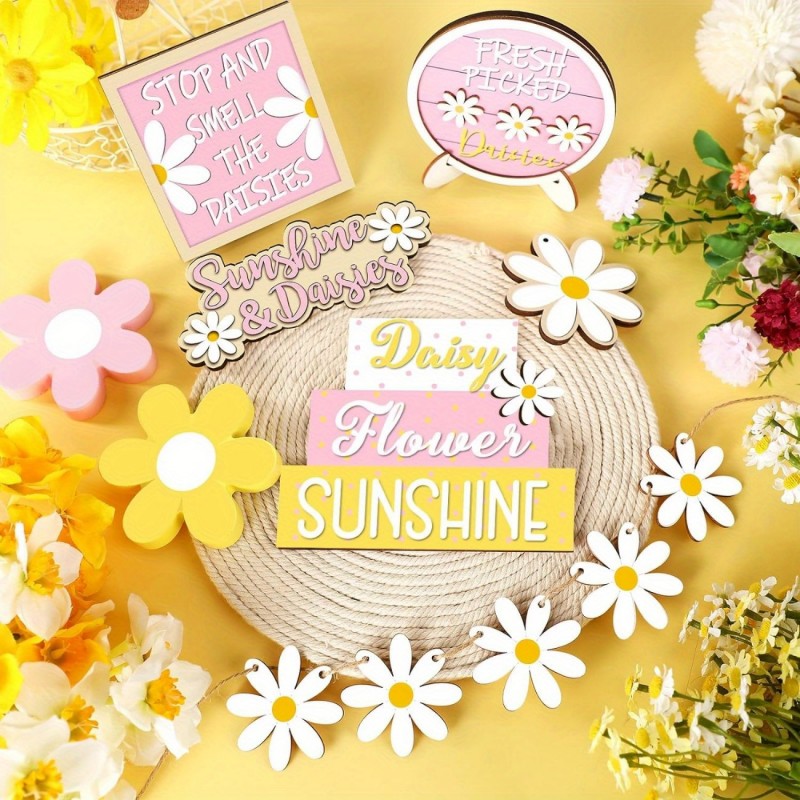 Daisy Tiered Tray Decor Summer - đánh giá và giá Home Decor Daisy