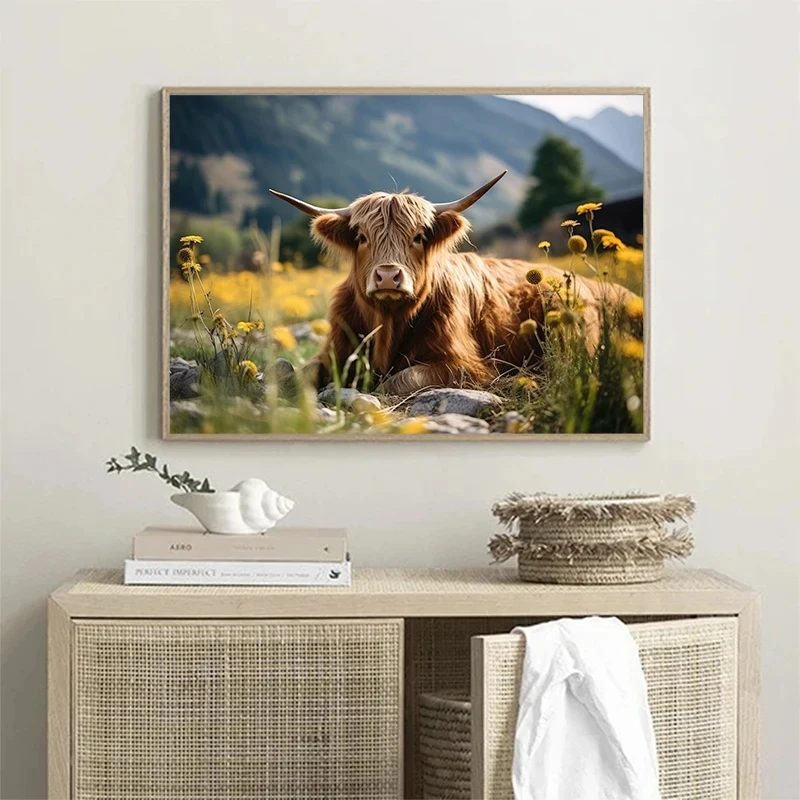 Scottish Highlanders   poster  - đánh giá và giá Watercolor Poster Print