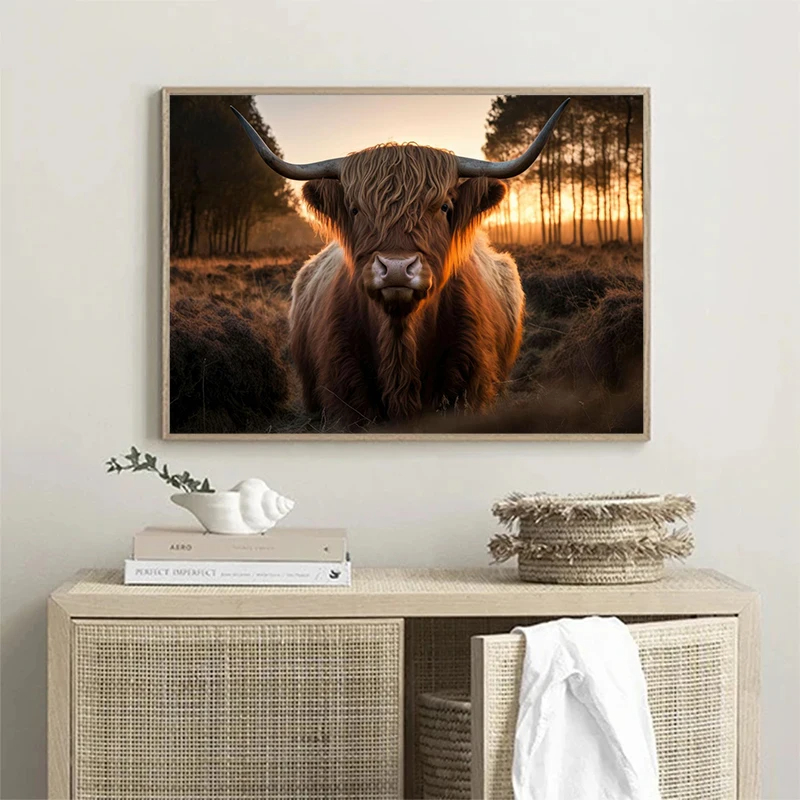 Scottish Highlanders   poster  - đánh giá và giá Watercolor Poster Print