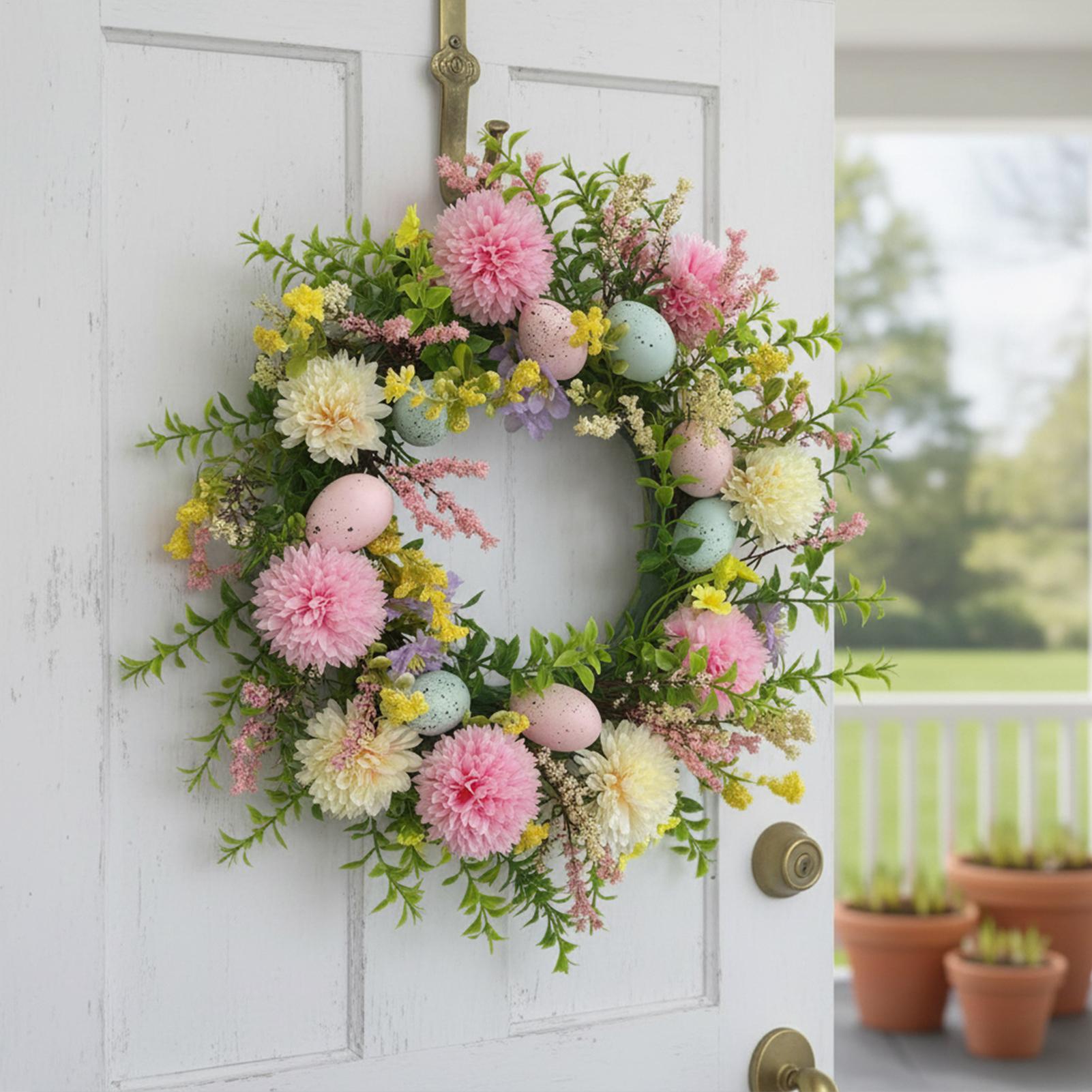 Spring Door Wreath 15.75 Inch  - đánh giá và giá Home Decor Daisy