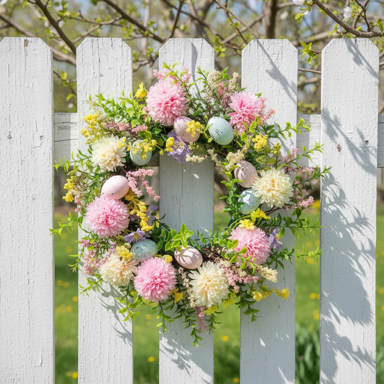 Spring Door Wreath 15.75 Inch  - đánh giá và giá Home Decor Daisy