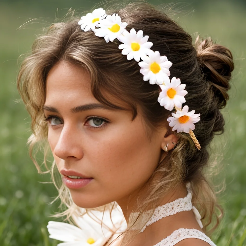 1pc Boho Chic Daisy Hair Wreat - đánh giá và giá Home Decor Daisy