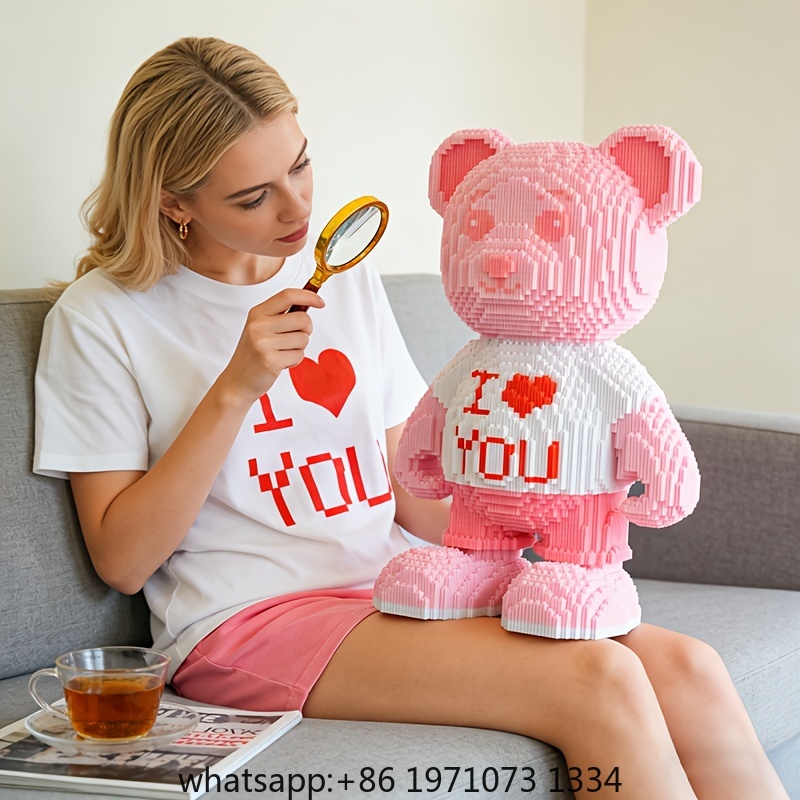 Pink Heart Bear 3D Puzzle Micr - đánh giá và giá Home Decor Handicraft