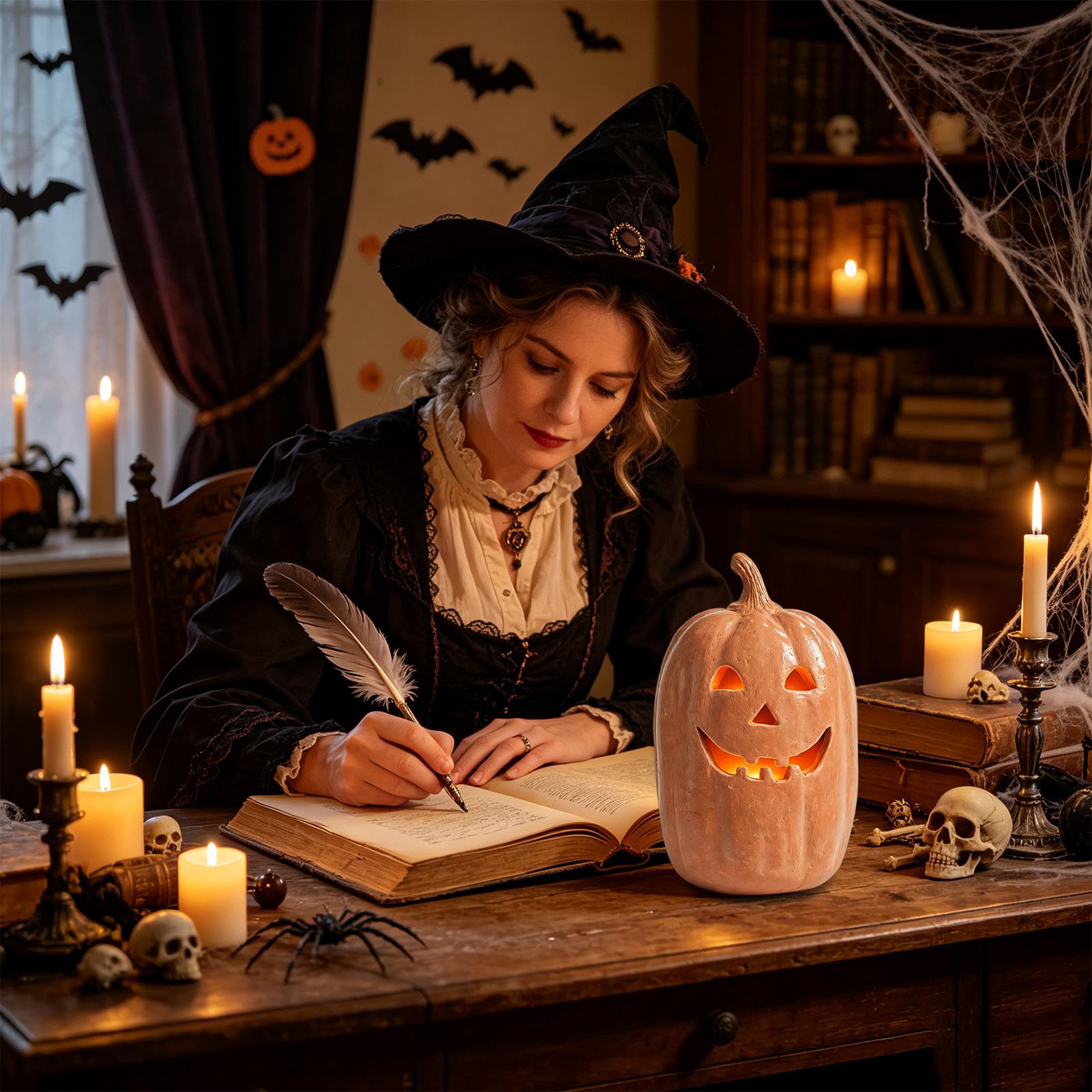 Spooky Pumpkin Lanterns Pumpki - đánh giá và giá Home Decor Resin