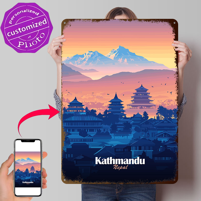 Kathmandu Skyline 3D Printed T - đánh giá và giá Home Decor Kathmandu