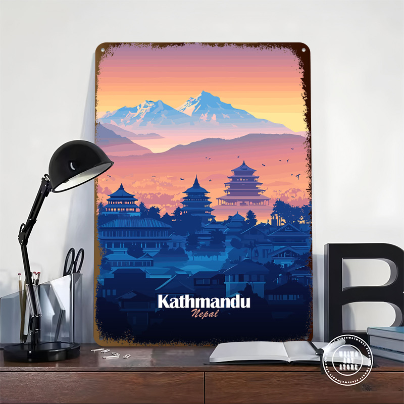 Kathmandu Skyline 3D Printed T - đánh giá và giá Home Decor Kathmandu