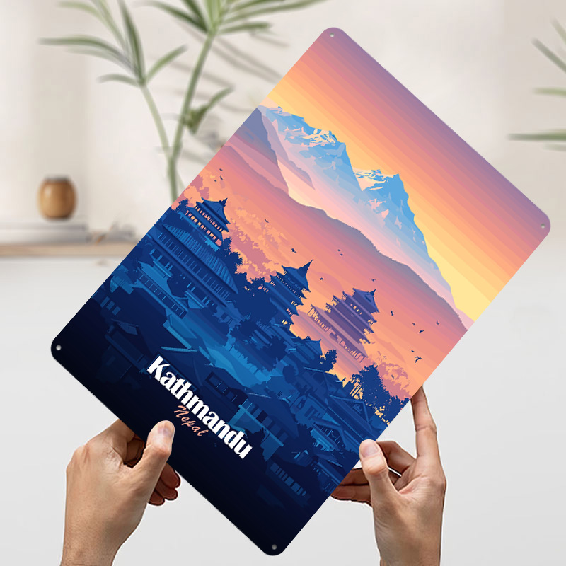 Kathmandu Skyline 3D Printed T - đánh giá và giá Home Decor Kathmandu