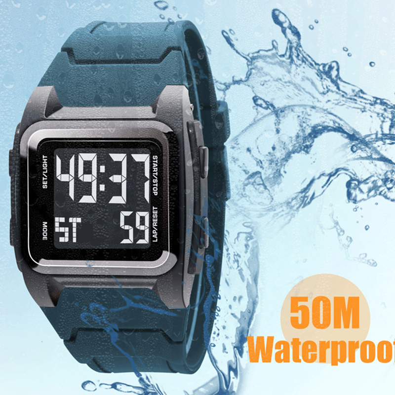 YIKAZE Men's Digital Watch 50M - đánh giá và giá Vintage Alarm Clock