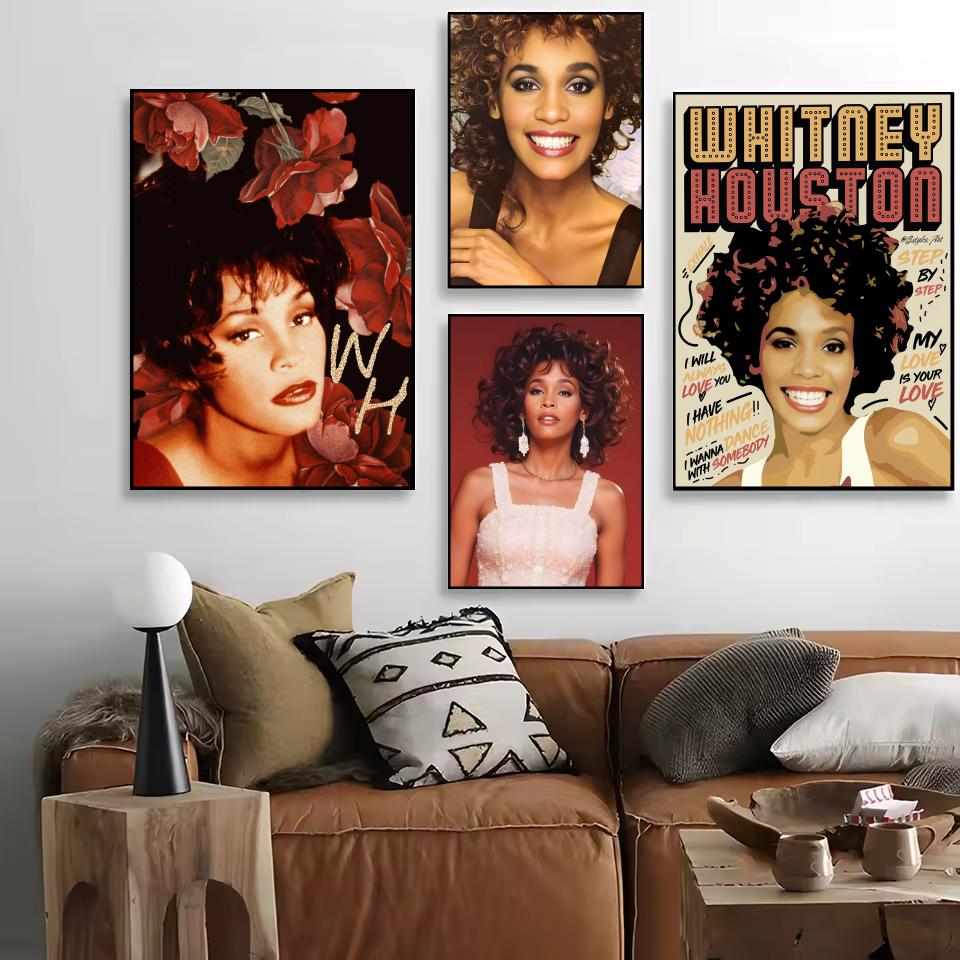 W-Whitney Houston Poster HD Se - đánh giá và giá Home Decor Houston