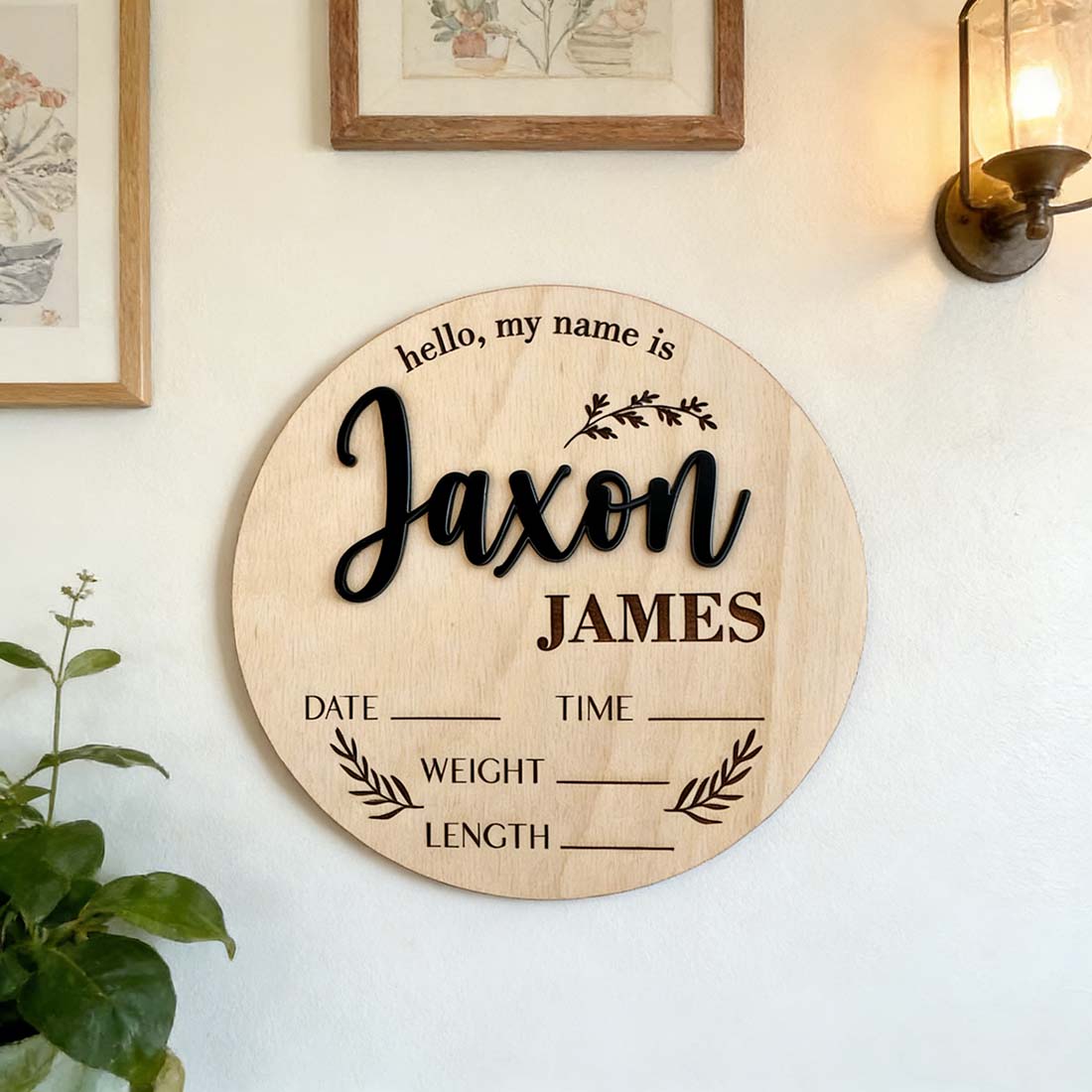 1Pc Custom Baby Announcement S - đánh giá và giá Home Decor Product