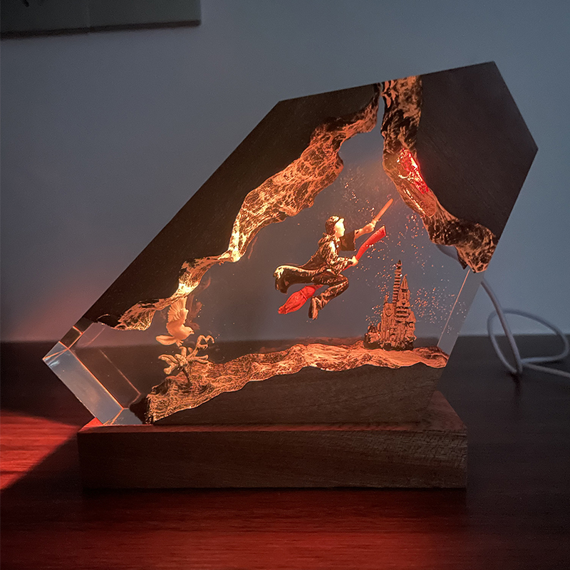 Wood Resin Epoxy Lamp Wizard B - đánh giá và giá Home Decor Resin