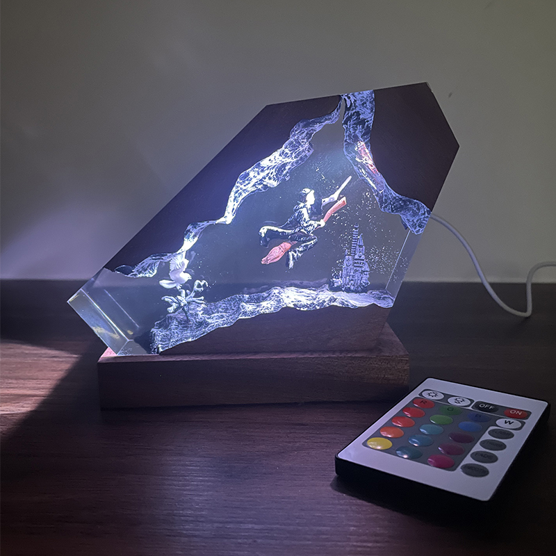 Wood Resin Epoxy Lamp Wizard B - đánh giá và giá Home Decor Resin