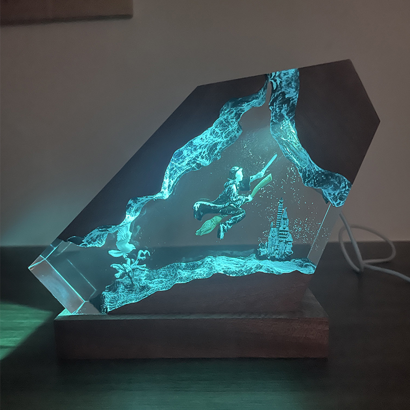 Wood Resin Epoxy Lamp Wizard B - đánh giá và giá Home Decor Resin