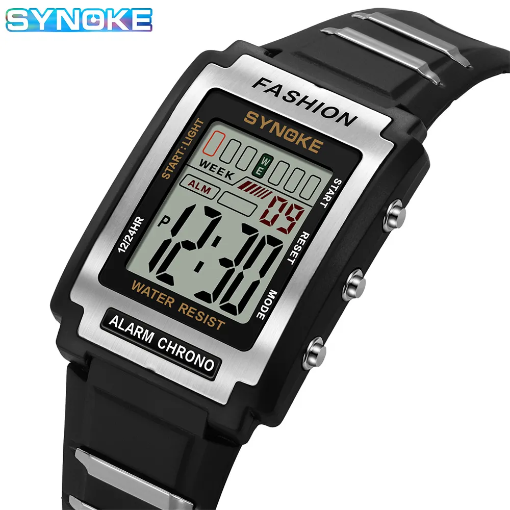 SYNOKE Men Rectangular Sports  - đánh giá và giá Vintage Alarm Clock