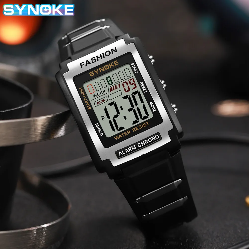 SYNOKE Men Rectangular Sports  - đánh giá và giá Vintage Alarm Clock