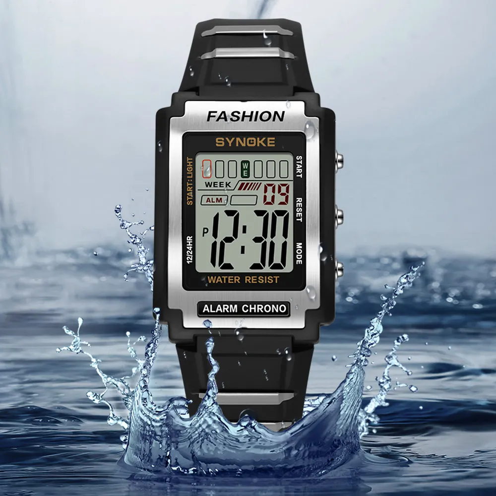 SYNOKE Men Rectangular Sports  - đánh giá và giá Vintage Alarm Clock