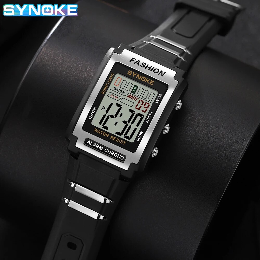 SYNOKE Men Rectangular Sports  - đánh giá và giá Vintage Alarm Clock