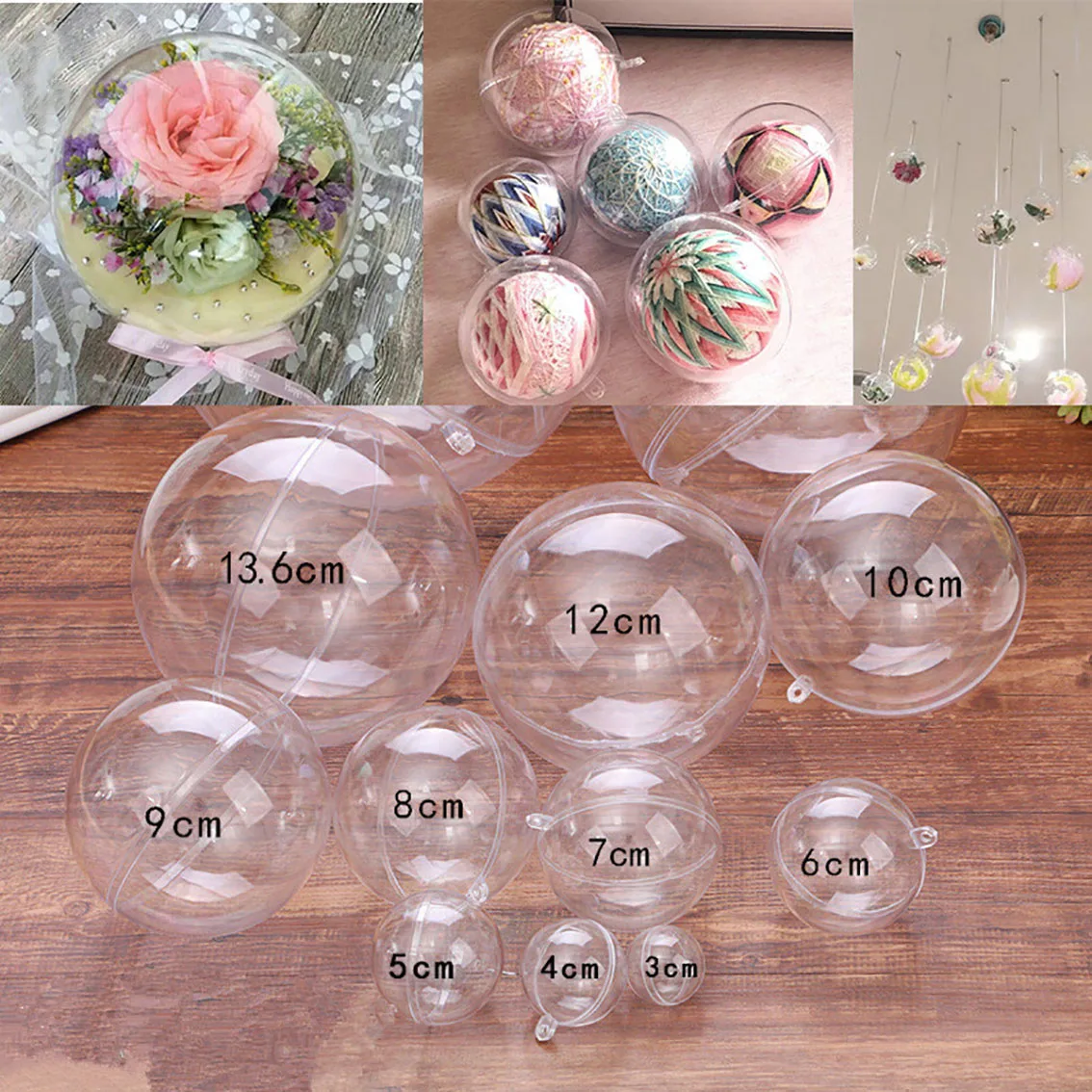 1-20CM Transparent Balls Hollo - đánh giá và giá Home Decor Xmas Gifts