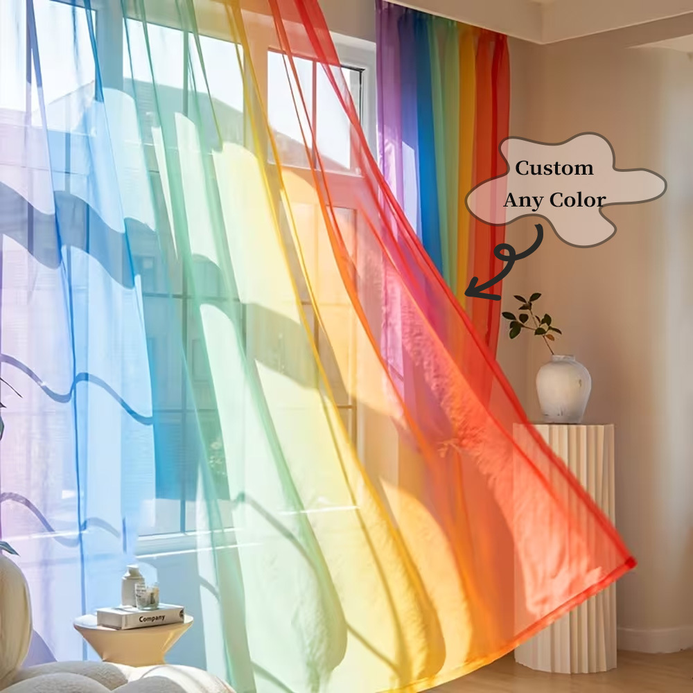 Custom 2D Flat 2pcs Sheer Curt - đánh giá và giá Home Decor Design