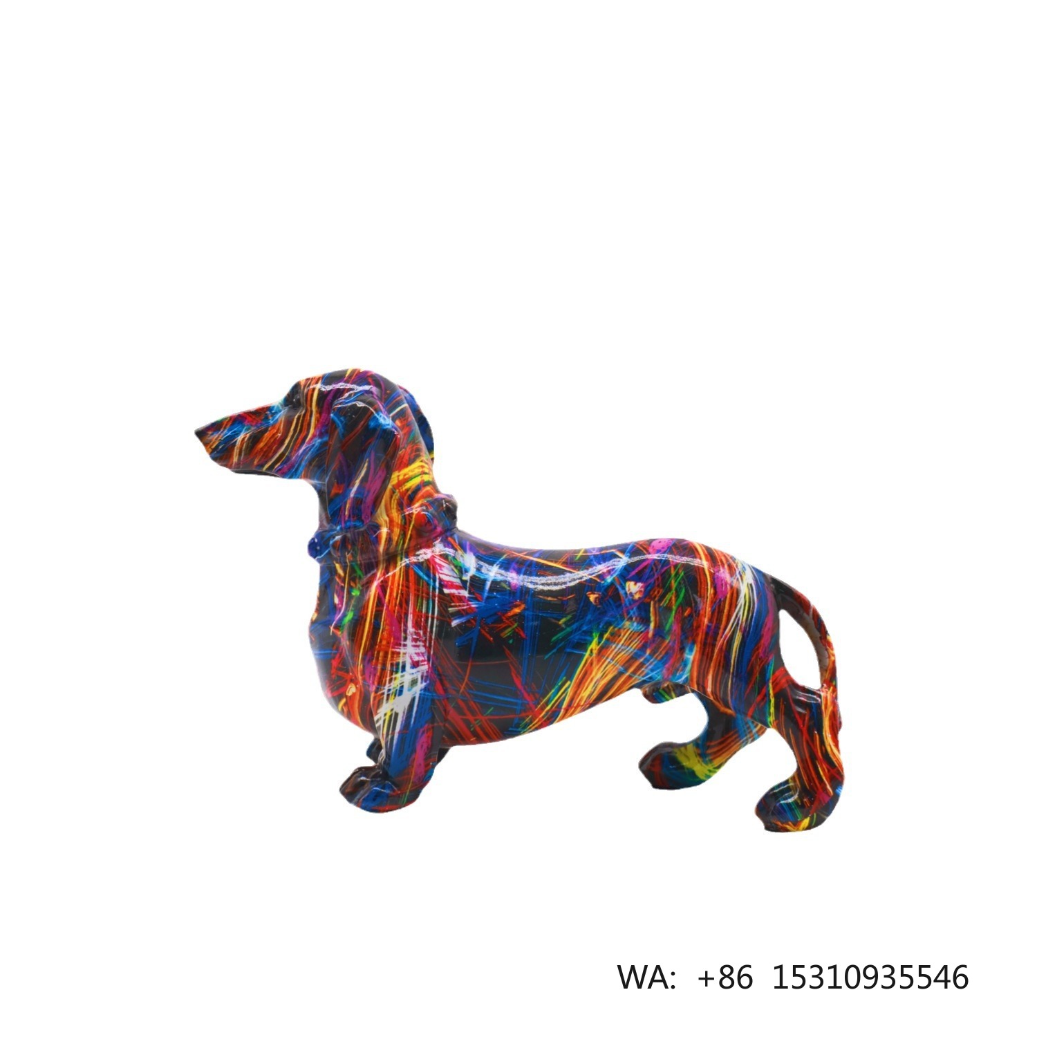 Resin Graffiti Dog Statue Mode - đánh giá và giá Home Decor Resin