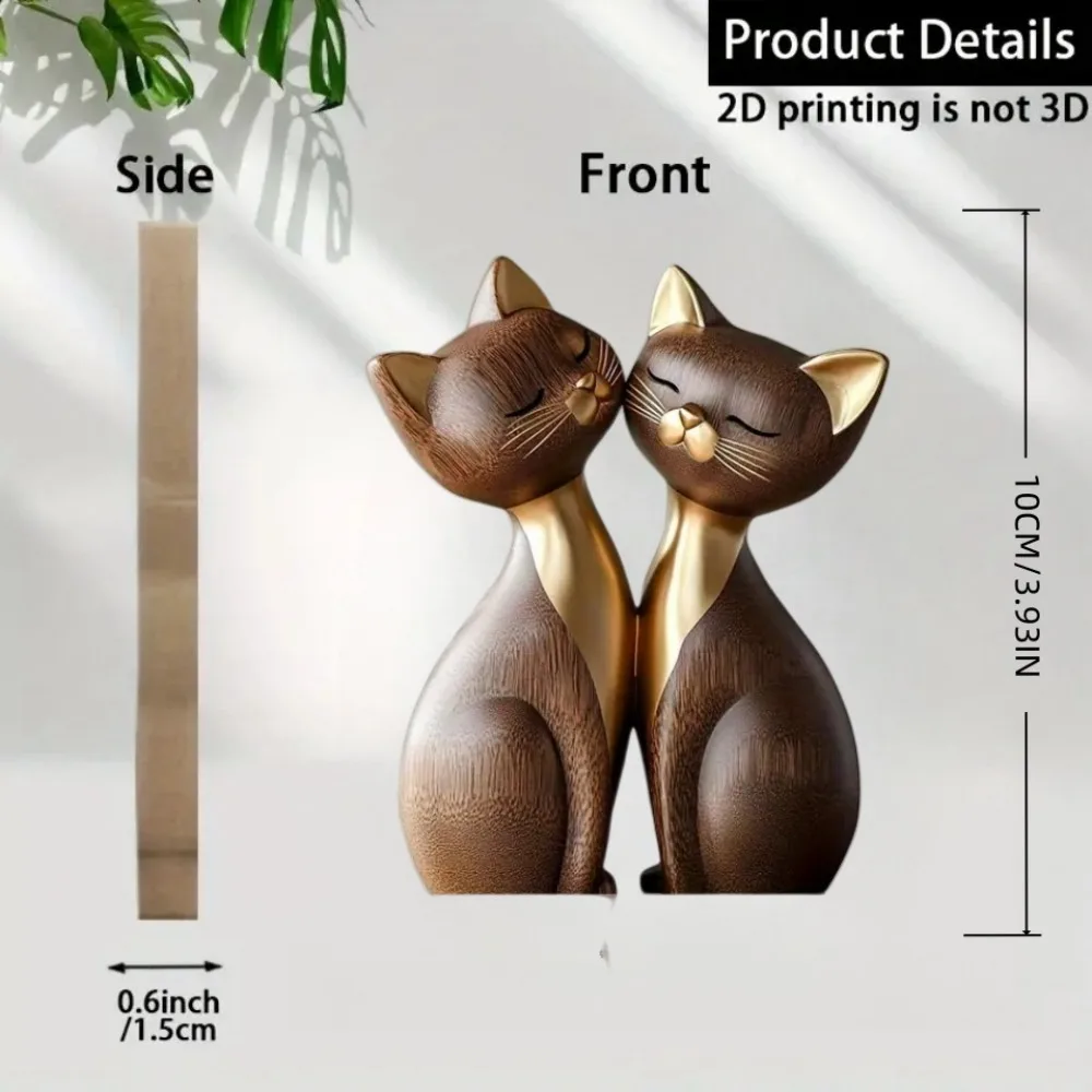 Wooden Kitten Couple Sculpture - đánh giá và giá Home Decor Enthusiast