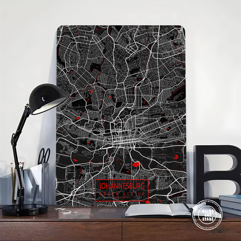 Johannesburg City Map South Af - đánh giá và giá Home Decor Johannesburg
