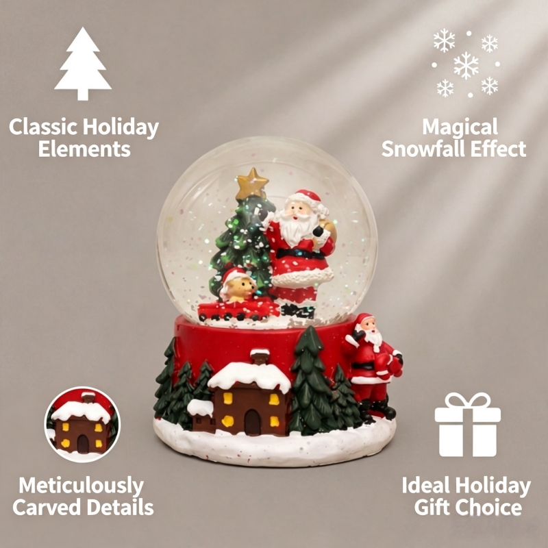 Non-Luminous Santa Claus Snow  - đánh giá và giá Home Decor Xmas Gifts