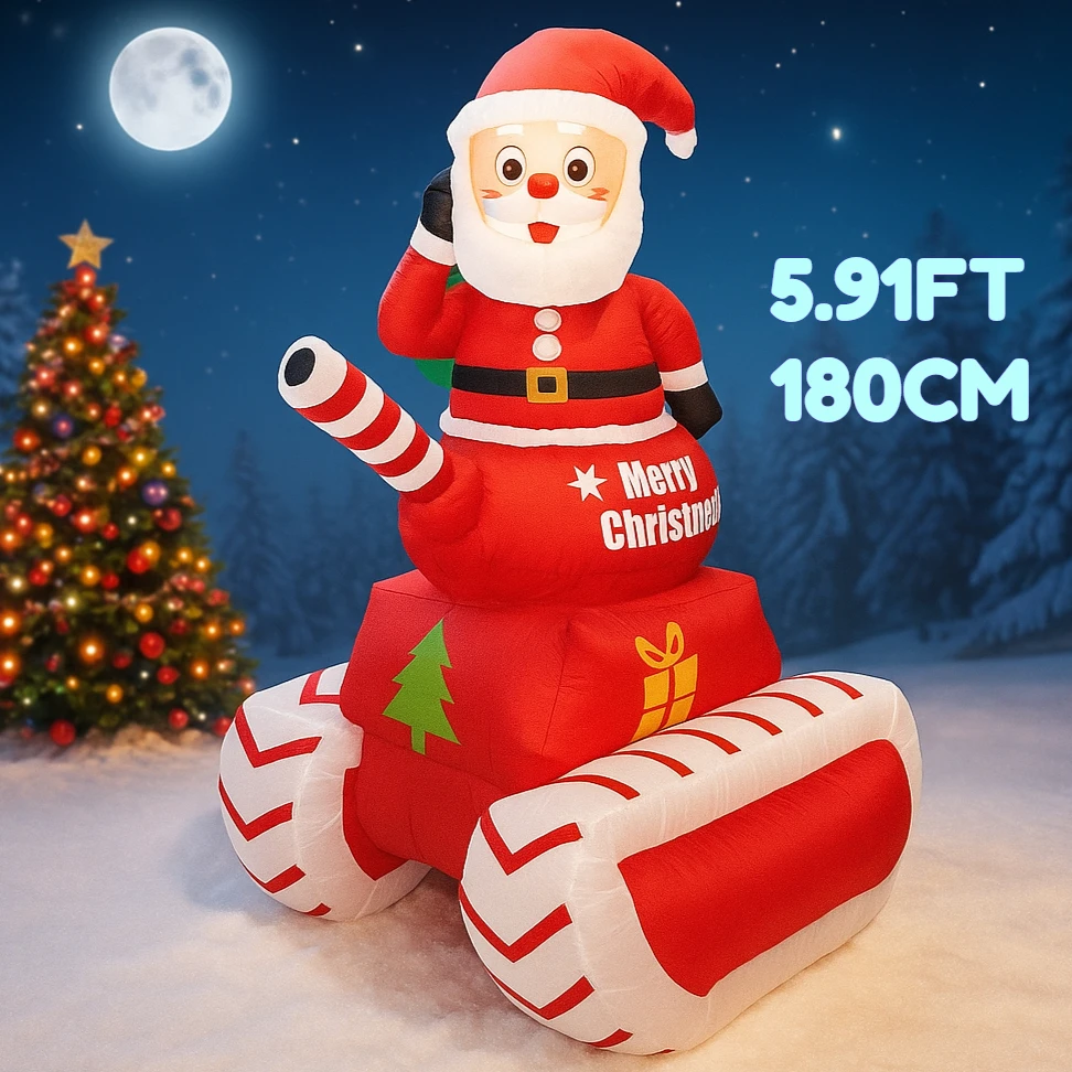 5.91FT Inflatable Toy Santa Ca - đánh giá và giá Home Decor Xmas Gifts