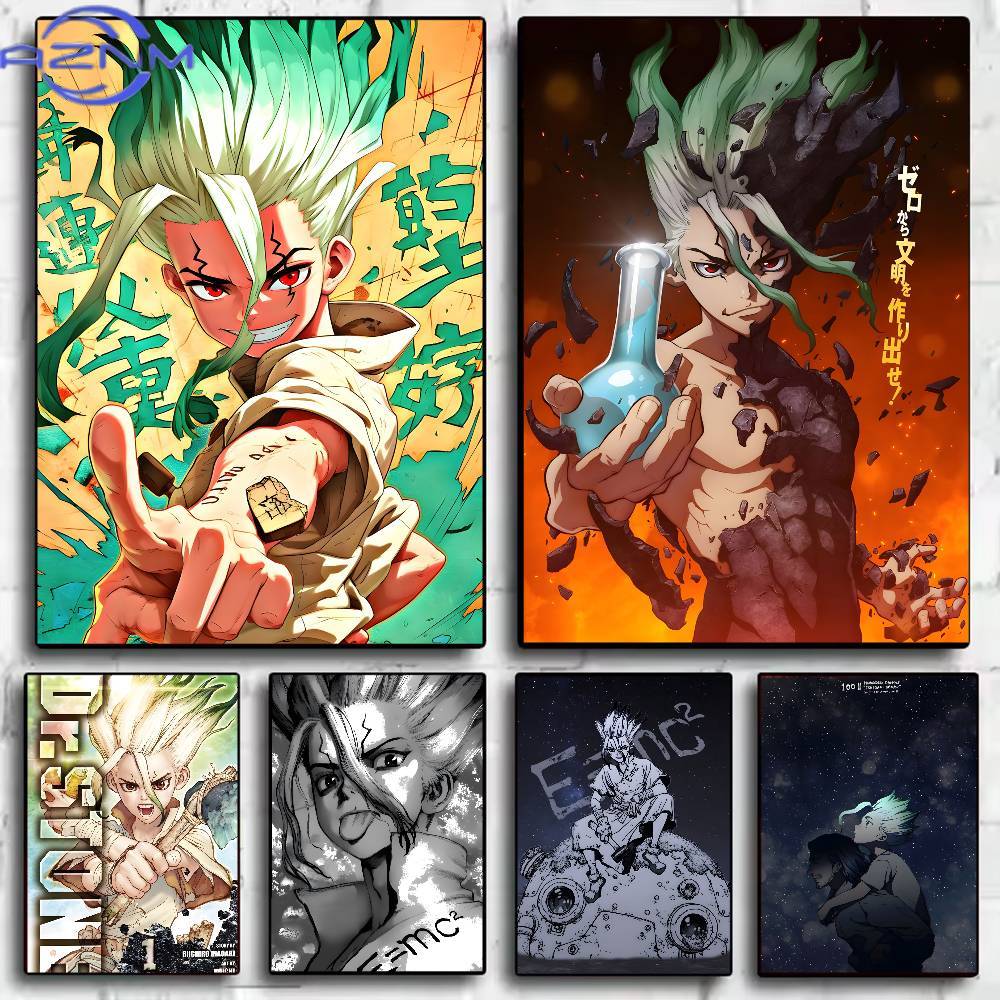 Classic Anime Dr Stone Poster  - đánh giá và giá Watercolor Poster Print
