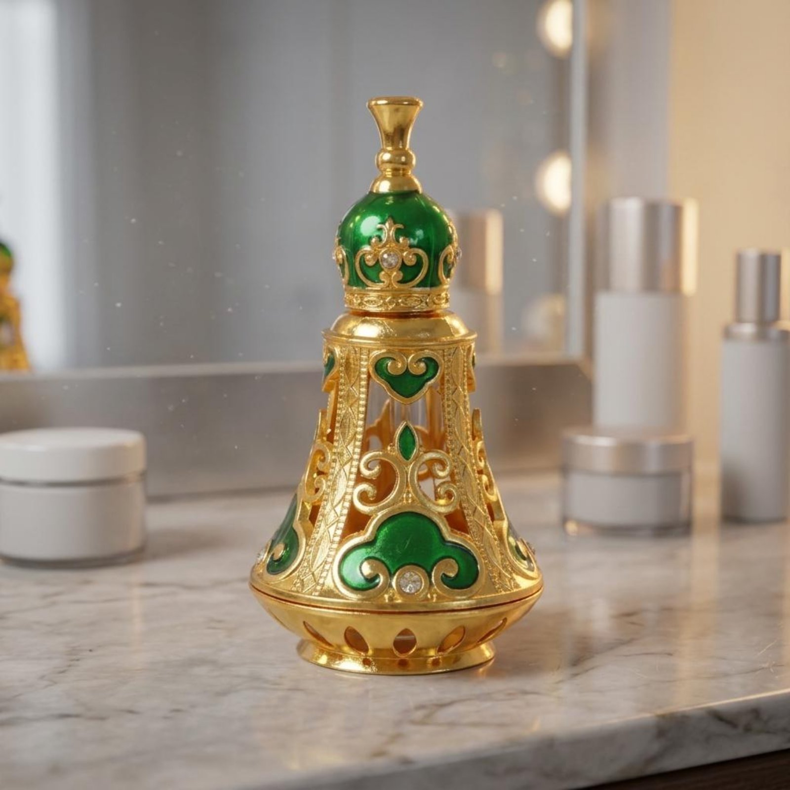 Ornate Perfume Bottle Faceted  - đánh giá và giá Home Decor Design