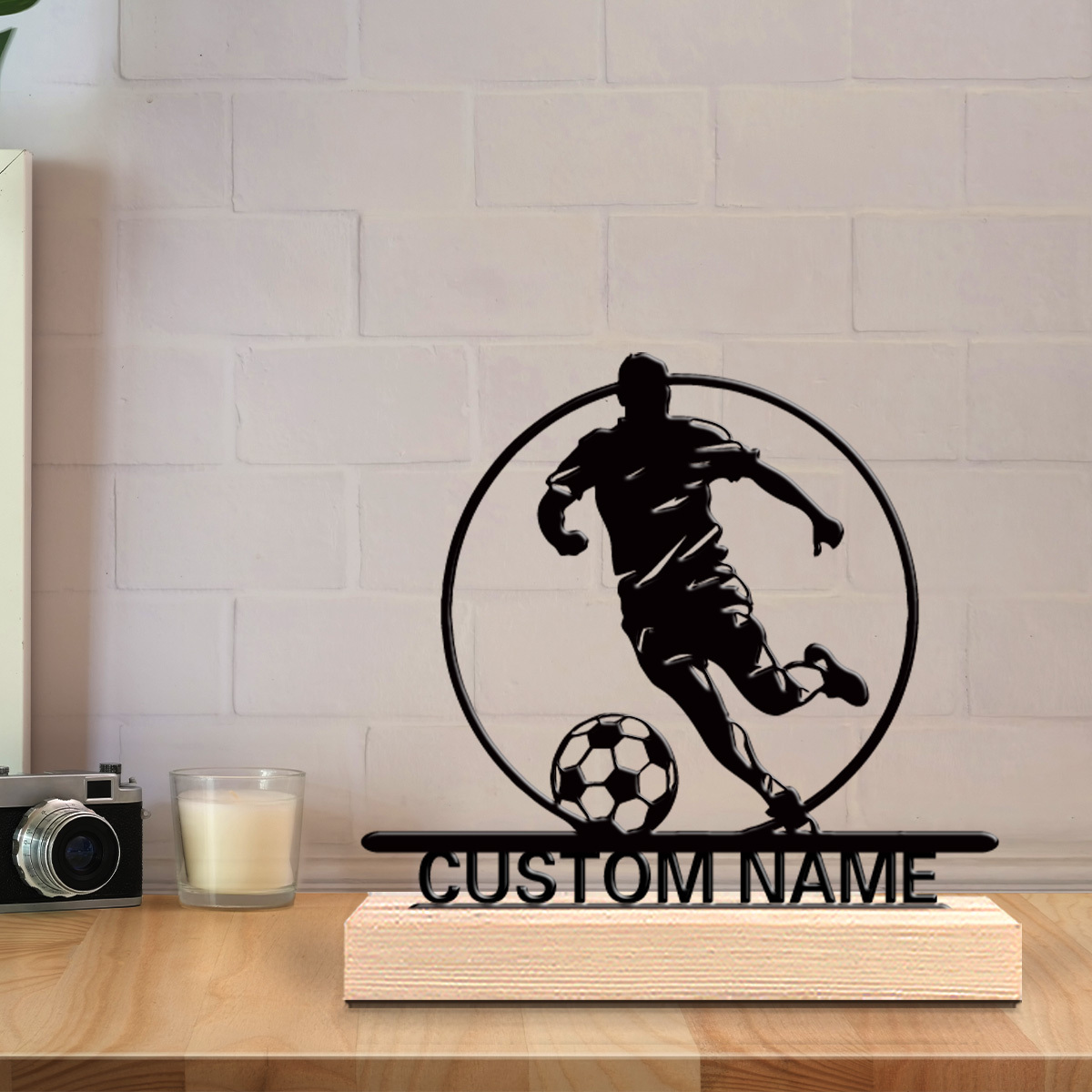 Custom Soccer Player Metal Sta - đánh giá và giá Home Decor Design
