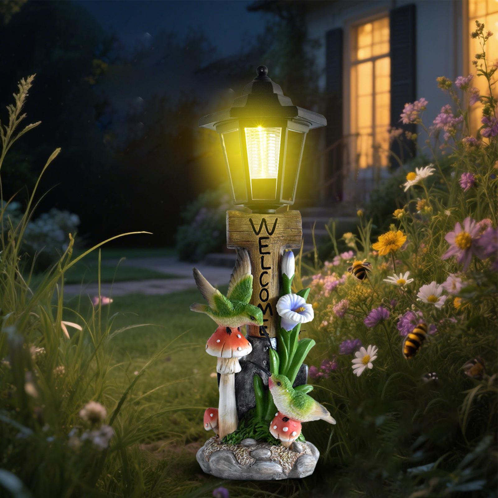 Solar Garden Lights Statue Aut - đánh giá và giá Home Decor Resin