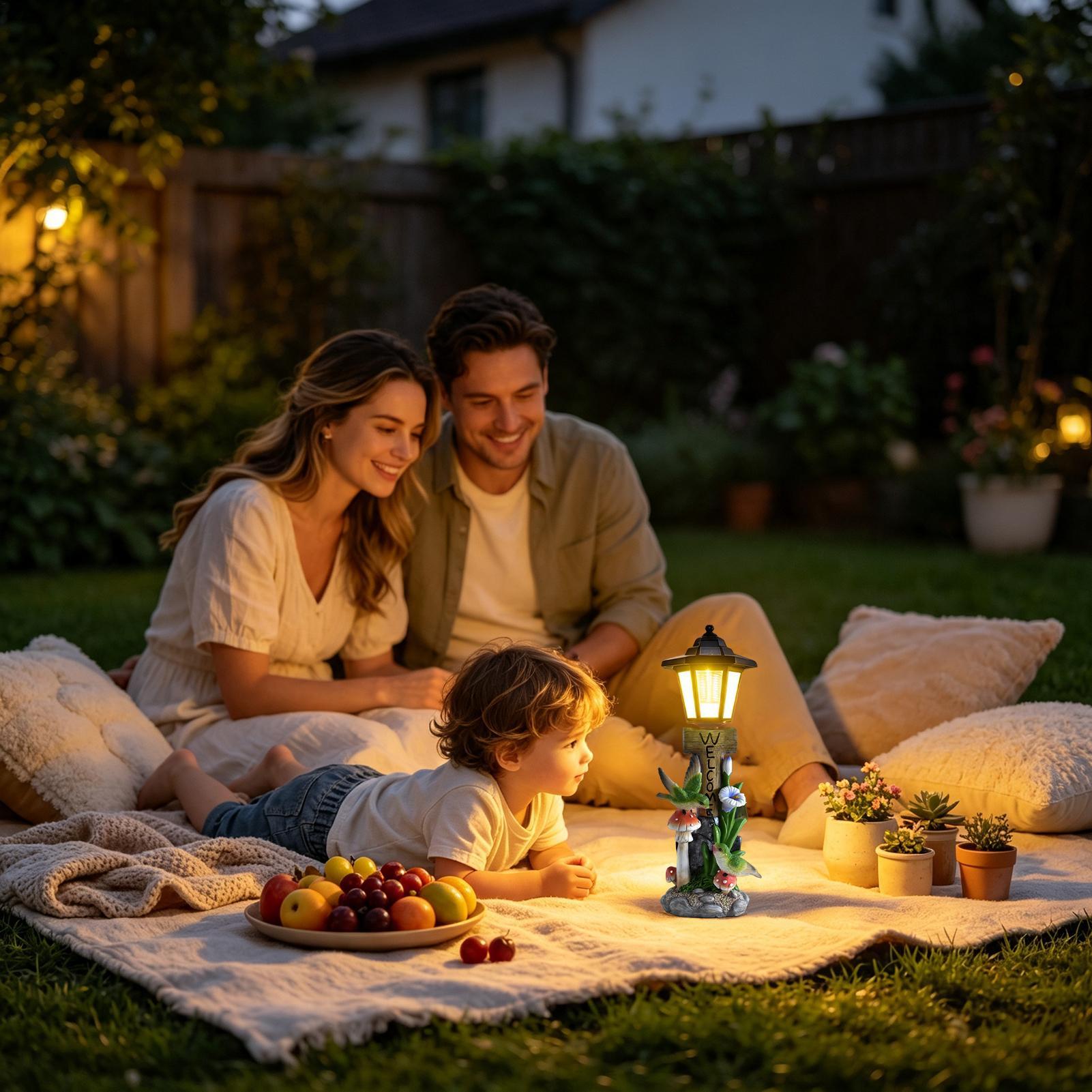 Solar Garden Lights Statue Aut - đánh giá và giá Home Decor Resin