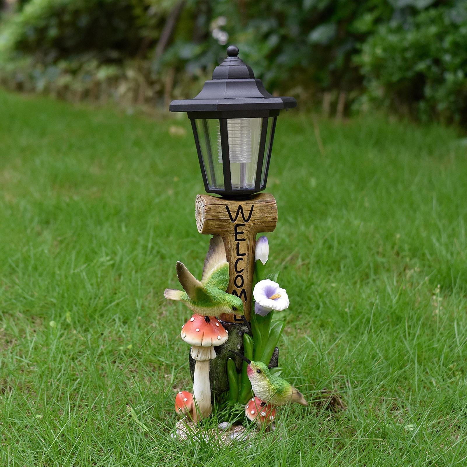 Solar Garden Lights Statue Aut - đánh giá và giá Home Decor Resin