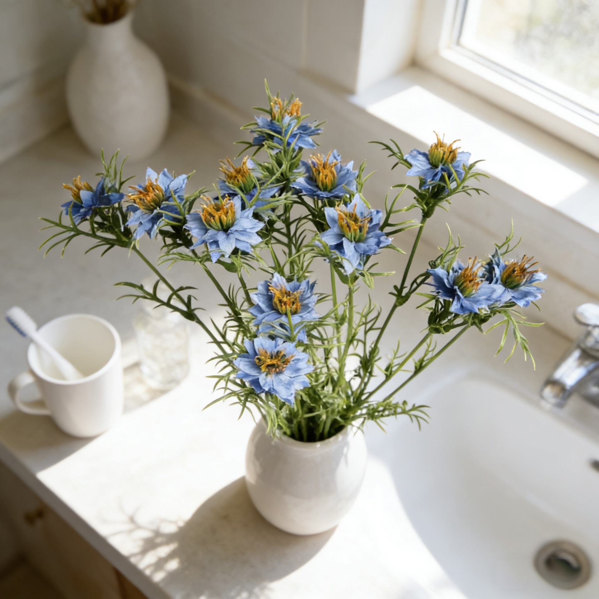 27 Inch Faux Nigella Daisy Flo - đánh giá và giá Home Decor Daisy