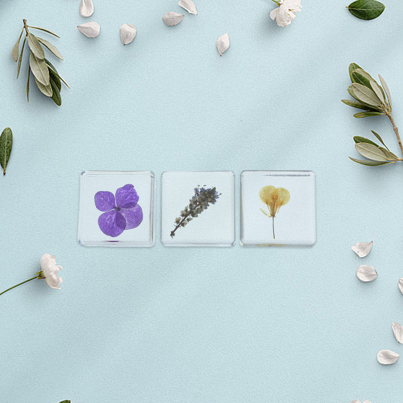 3Pcs Flower Resin Specimen Bot - đánh giá và giá Home Decor Resin