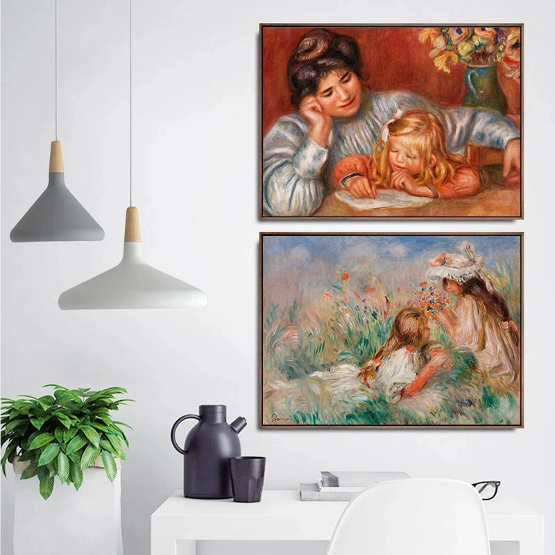 Famous Painter Work Renoir and - đánh giá và giá Watercolor Poster Print