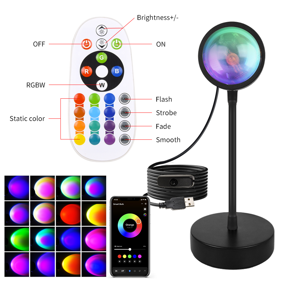 Smart Sunset Lamp Tuya LED Nig - đánh giá và giá Home Decor Ikea
