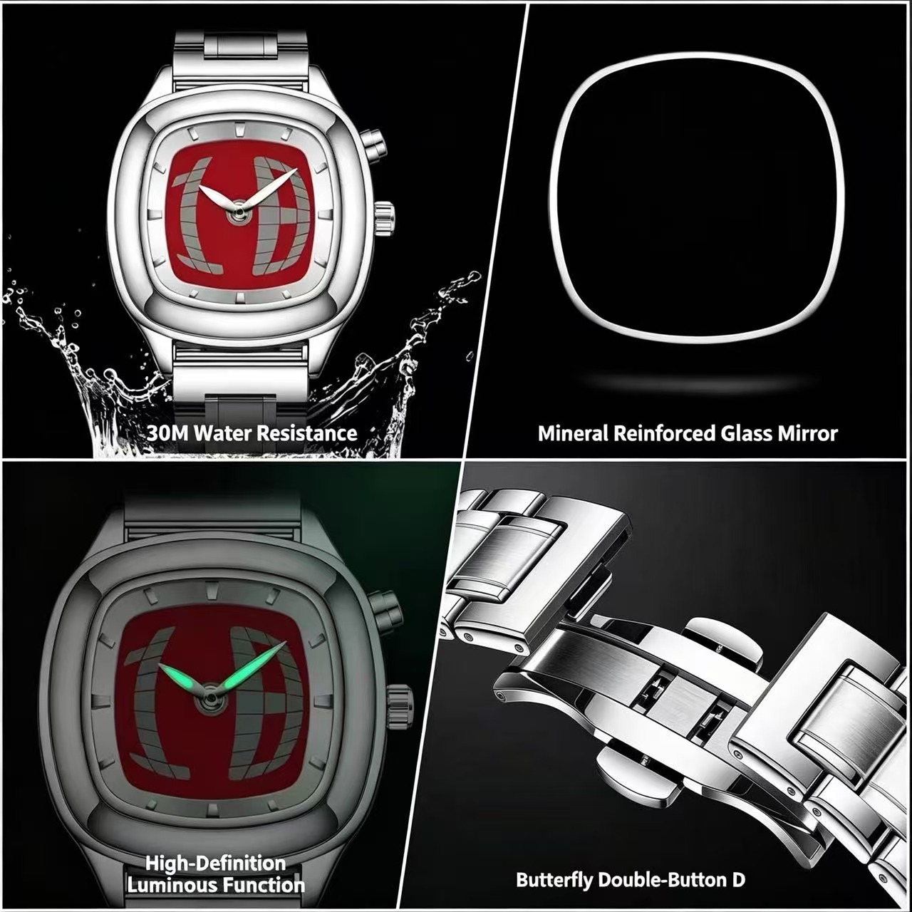 PAAZOMU Men's Quartz Watch Fas - đánh giá và giá Vintage Alarm Clock