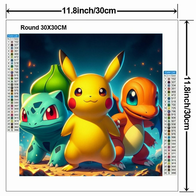 Cartoon Pokémon 5D DIY Diamond - đánh giá và giá Home Decor Handicraft