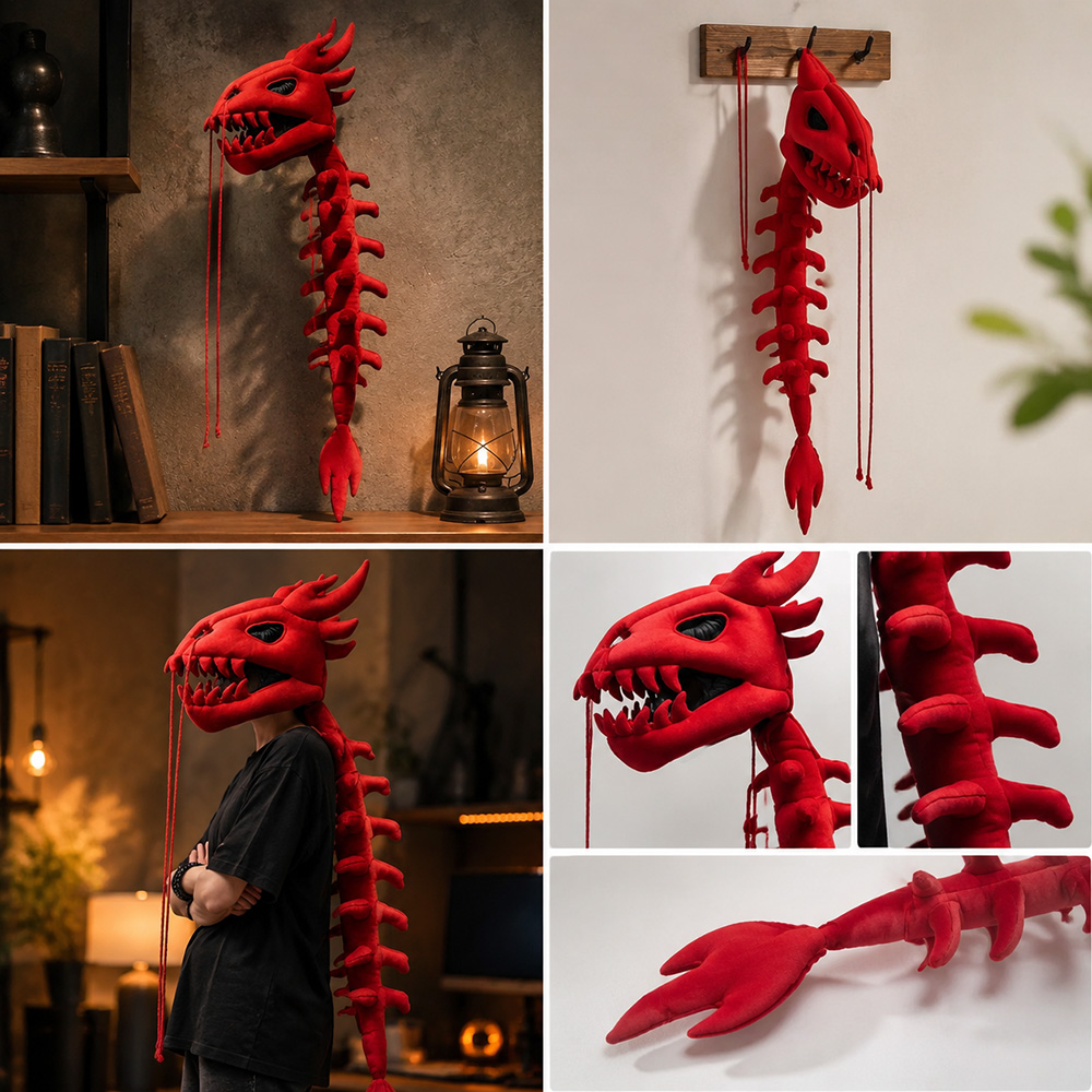 Dragon Skull Spine Plush Hood  - đánh giá và giá Home Decor Design